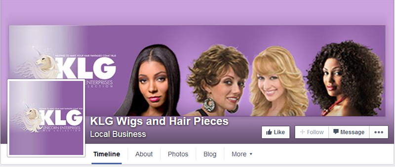 KLG Wigs Facebook Cover